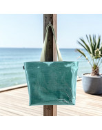 Sac de plage M, "Scintillant" céladon