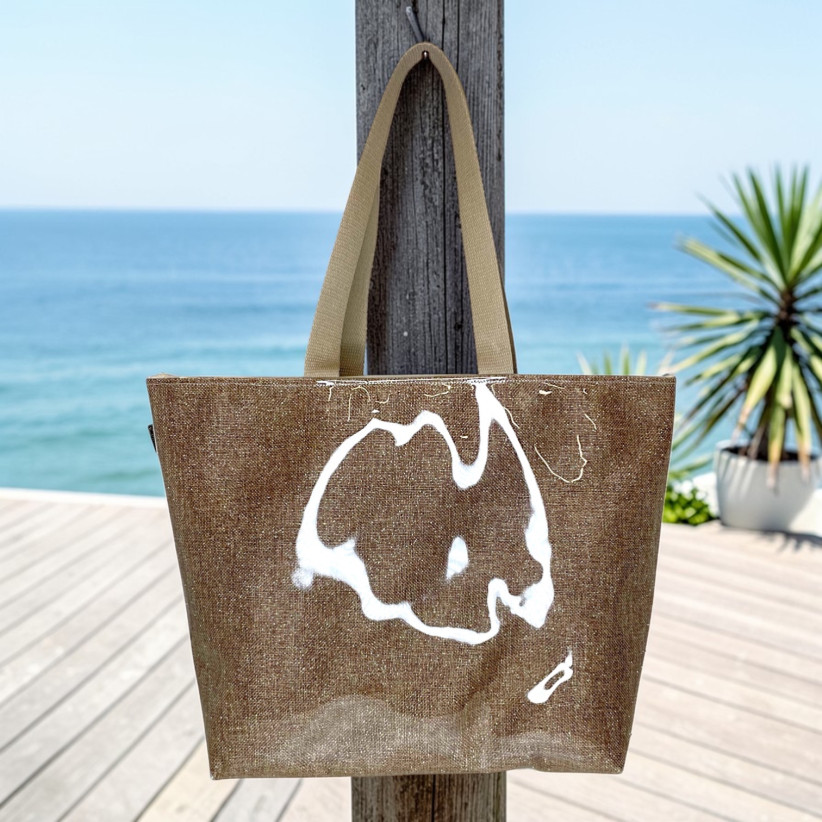 Sac de plage M, "Jute scintillant"