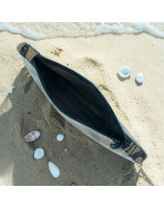 Pochette de plage, "Zebré" noir