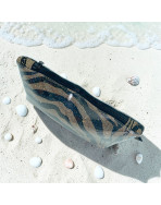 Pochette de plage, "Zebré" noir