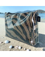 Pochette de plage, "Zebré" noir