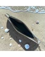 Pochette de plage, "Zebré" blanc