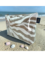 Pochette de plage, "Zebré" blanc