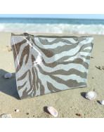Pochette de plage, "Zebré" blanc