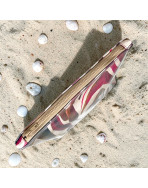 Pochette de plage, "Zebra" fuchsia