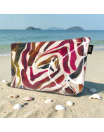 Pochette de plage, "Zebra" fuchsia