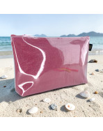 Pochette de plage, "Scintillant" rose