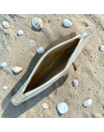 Pochette de plage, "Scintillant" écru