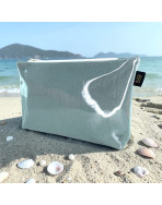 Pochette de plage, "Scintillant" céladon
