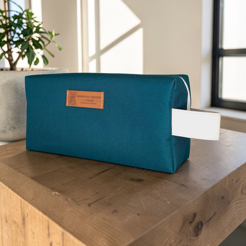 Trousse nomade S, "Brooklyn" jade