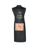 Tablier de cuisine, "Le chef en cuisine c'est moi !" noir