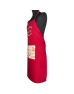 Tablier de cuisine, "Le pro du barbecue" bordeaux