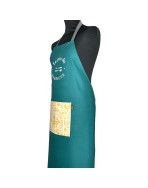 Tablier de cuisine, "Le pro du barbecue" pétrole