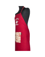 Tablier de cuisine, "Barbecue expert" bordeaux