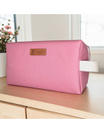 Trousse nomade M, "Brooklyn" rose poudré