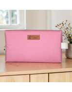 Trousse nomade M, "Brooklyn" rose poudré