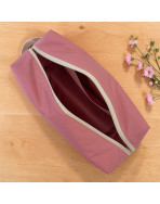 Trousse nomade M, "Brooklyn" rose poudré