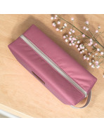 Trousse nomade M, "Brooklyn" rose poudré