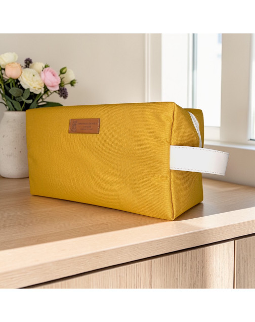 Trousse nomade M, "Brooklyn" moutarde