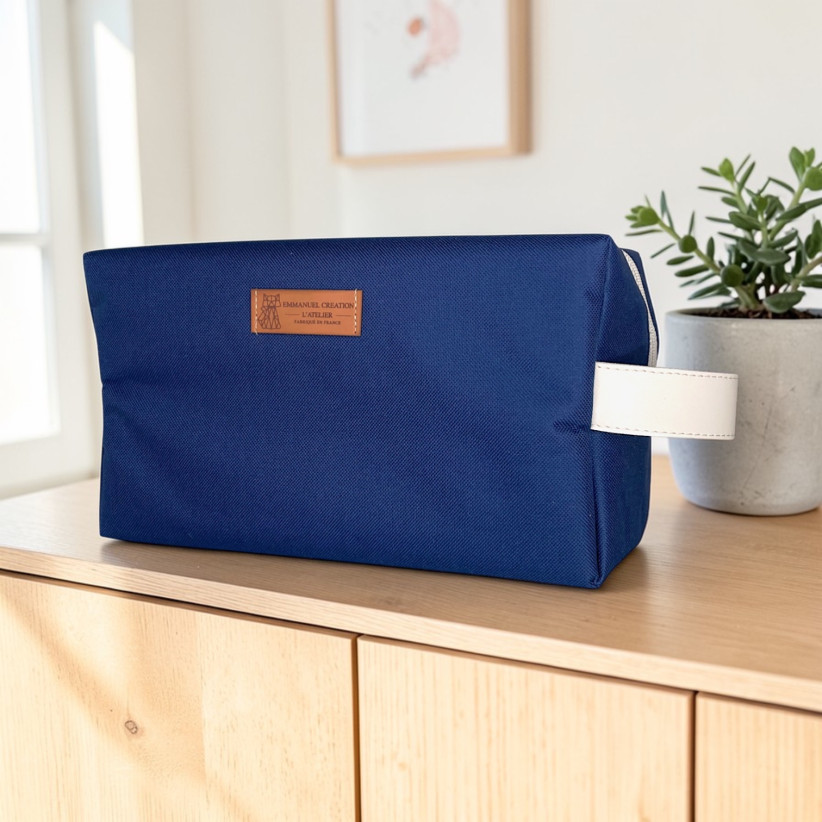 Trousse nomade M, "Brooklyn" marine