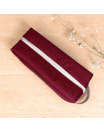 Trousse nomade M, "Brooklyn" lie de vin