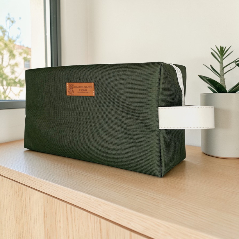 Trousse nomade M, "Brooklyn" kaki