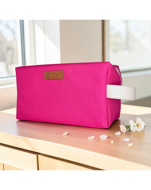 Trousse nomade M, "Brooklyn" fuchsia