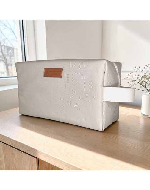 Trousse nomade M, "Brooklyn" écru