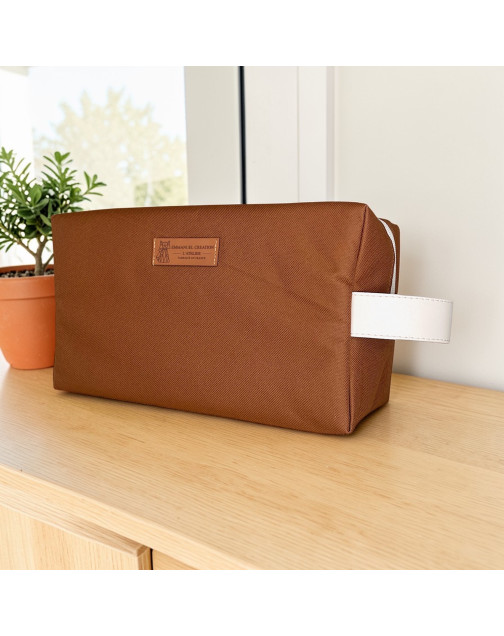 Trousse nomade M, "Brooklyn" camel