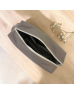 Trousse nomade M, "Brooklyn" beige