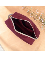 Trousse nomade M, "Viens on s'aime mais genre toute la vie" Brooklyn lie de vin