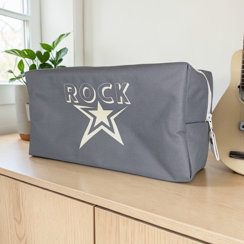 Trousse nomade M, "Rock" Brooklyn gris