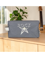 Trousse nomade M, "Rock" Brooklyn gris