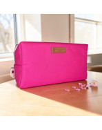 Trousse nomade M, "Maman d'amour" Brooklyn fuchsia