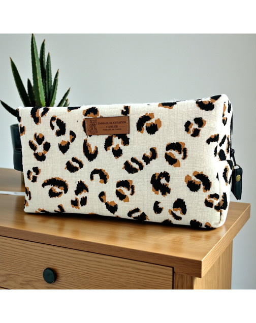Trousse nomade M, "Savane" écru