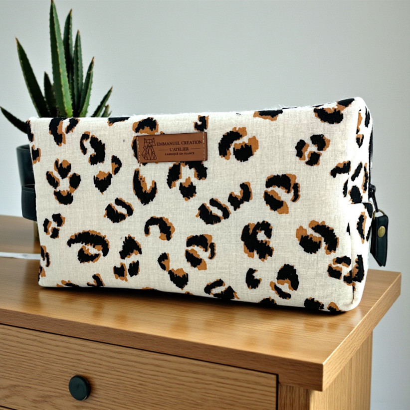 Trousse nomade M, "Savane" écru