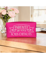 Trousse nomade S, "Parfaite avec plein de jolis défauts" Brooklyn fuchsia