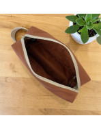 Trousse nomade S, "L'homme idéal c'est un mec génial" Brooklyn camel