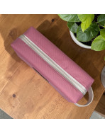 Trousse nomade S, "Des étoiles plein les yeux" Brooklyn rose poudré