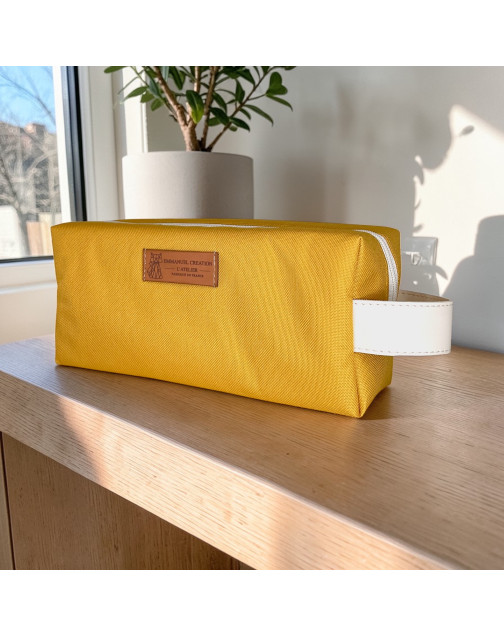 Trousse nomade S, "Brooklyn" moutarde