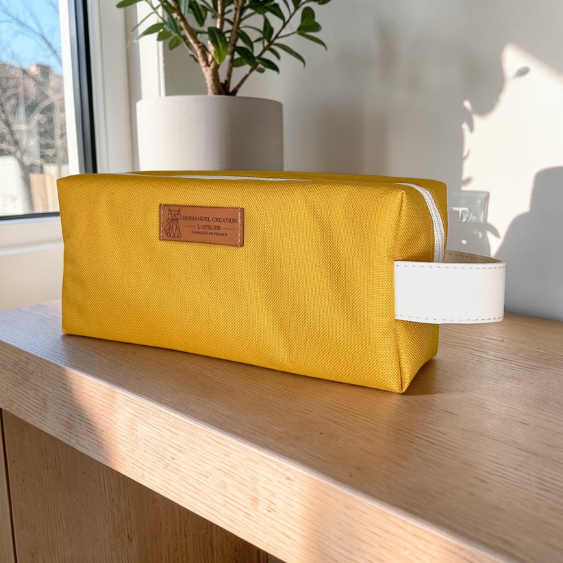 Trousse nomade S, "Brooklyn" moutarde