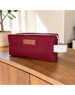 Trousse nomade S, "Brooklyn" lie de vin