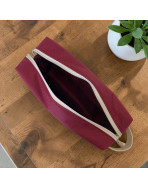 Trousse nomade S, "Brooklyn" lie de vin