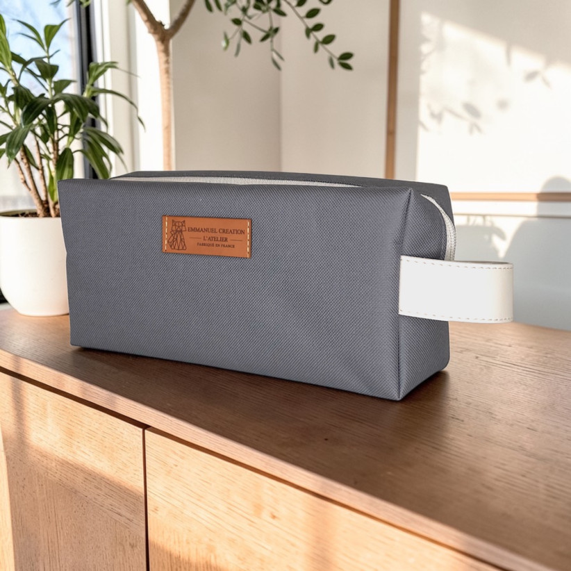 Trousse nomade S, "Brooklyn" gris