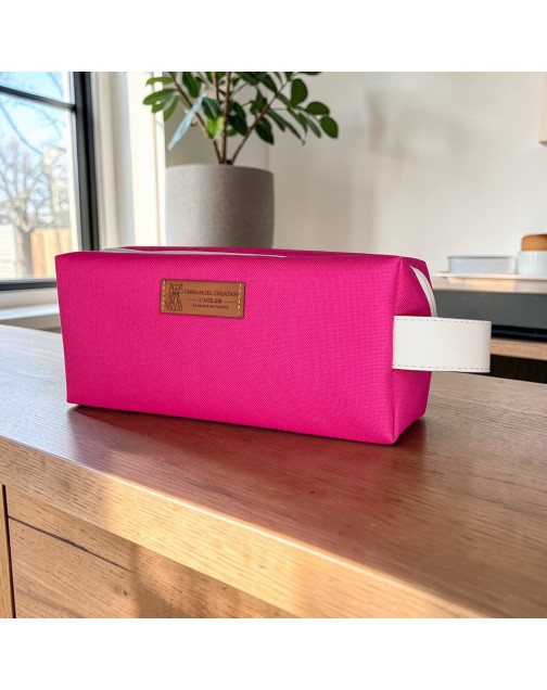 Trousse nomade S, "Brooklyn" fuchsia