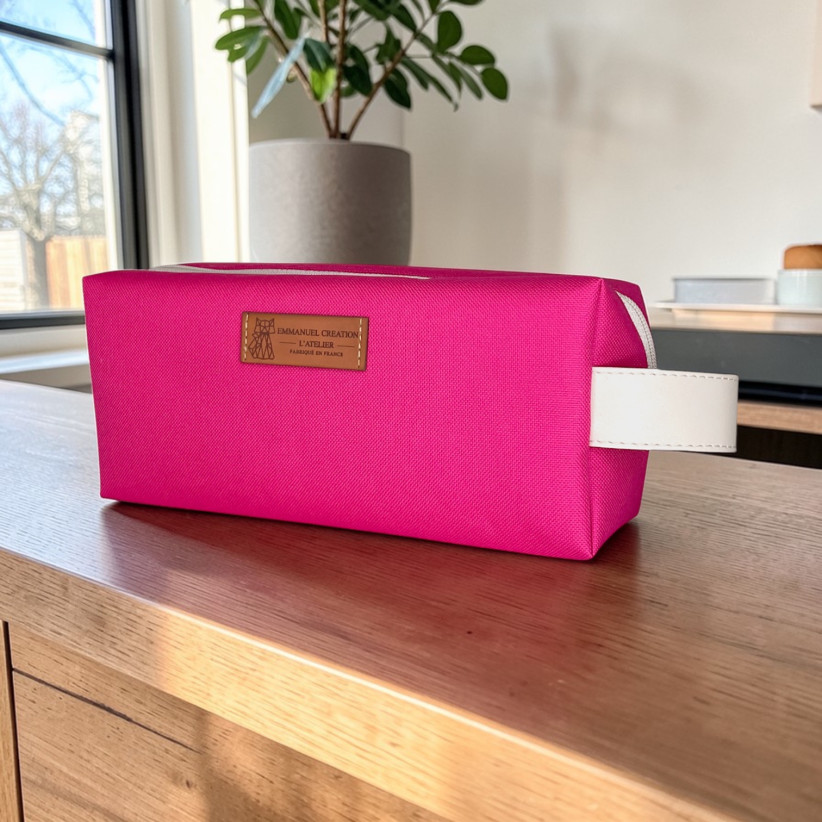 Trousse nomade S, "Brooklyn" fuchsia