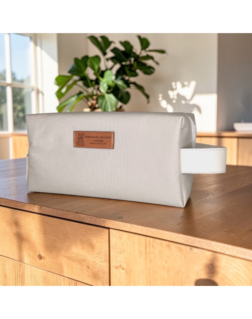 Trousse nomade S, "Brooklyn" écru