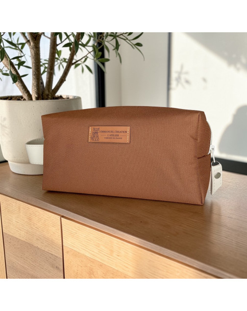 Trousse nomade S, "Brooklyn" camel
