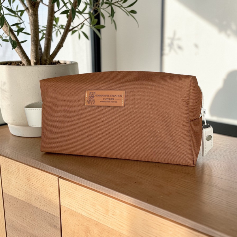 Trousse nomade S, "Brooklyn" camel