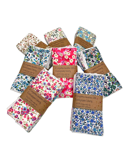 Lingettes démaquillantes écologiques grand modèle, "Liberty"